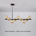 Modern Black LED Pendant Chandeliers for Living Dining Kitchen Lighting