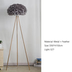 Nordic Feather Floor Lamp for Bedroom and Living Room Lighting
