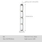 Modern Clear Glass LED Ceiling Chandelier for Living Room & Bar Décor