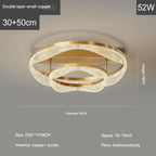 Nordic Brass LED Ceiling Chandelier Light for Living Room, Bedroom, Foyer