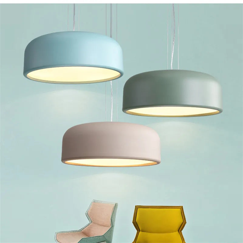 Colorful Macaron Ceiling Chandelier for Living Room & Bedroom