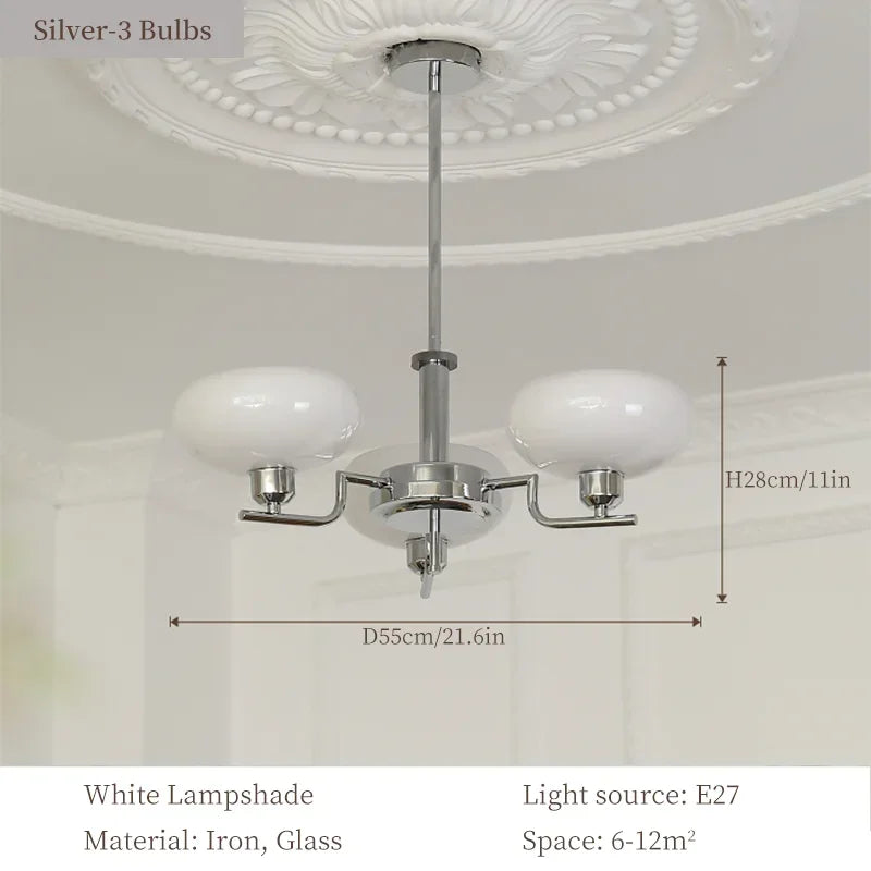 Bauhaus Glass Pendant Chandelier for Bedroom Living Room Dining Ceiling Lamp