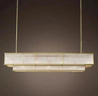 Metal Body Round LED Pendant Light with Glass Tubes for Living/Dining Room