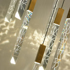 Modern Loft Crystal Gold Chandelier for Staircase & Living Room