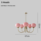 Glass Ball Chandelier: Creative Bauhaus Arts for Girls Bedroom & Home Decor