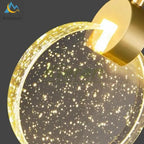 Crystal LED Chandelier Tricolor Light Pendent Lamp for Modern Living Room