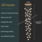 Butterfly Acrylic Chandelier Modern Ceiling Light Pendant Lamp for Living Room