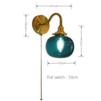 Glass Decor Wall Sconce Lamp Lighting for Bedroom Living Room
