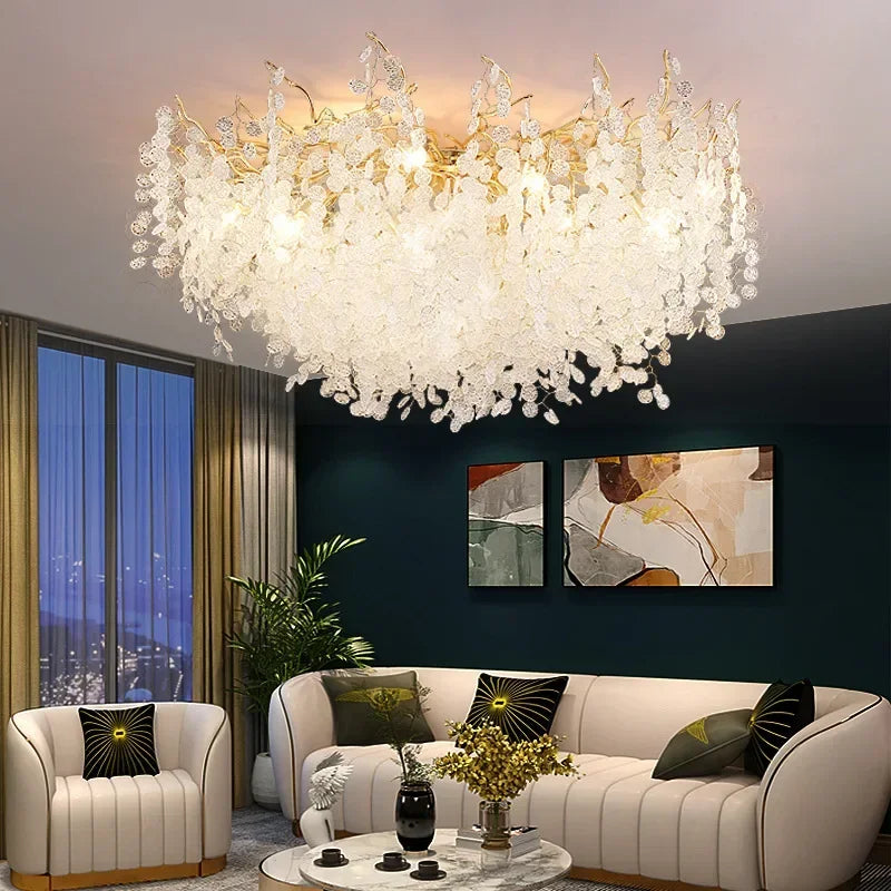 Money Tree Crystal Ceiling Chandelier