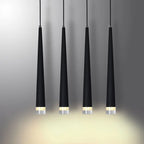 Modern Black LED Ceiling Chandelier for Stylish Staircase and Living Room Lighting