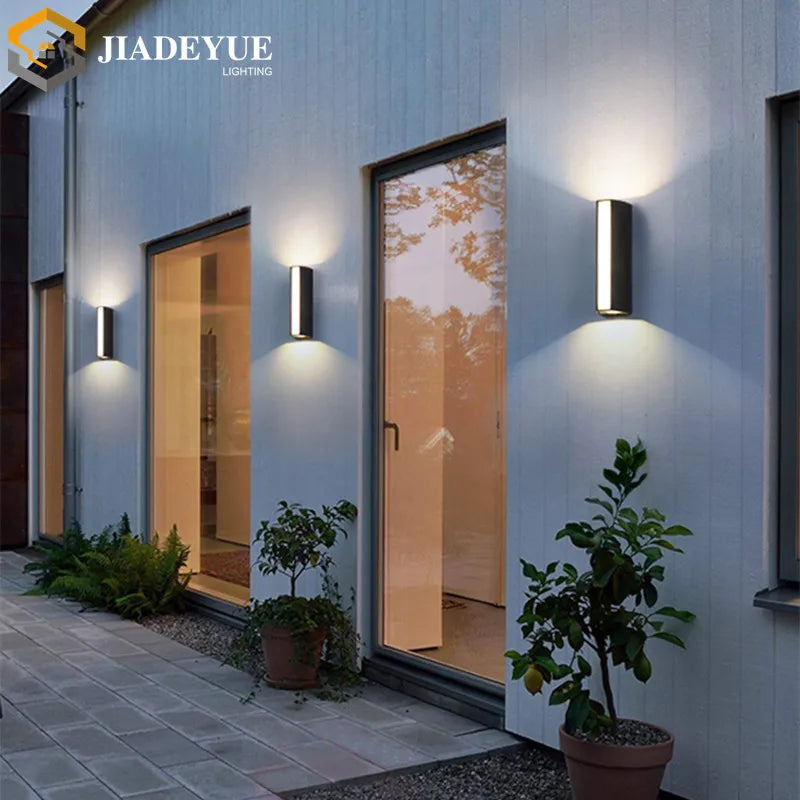 Outdoor LED Wall Light: Waterproof Garden Spotlight for Villa Exterior.