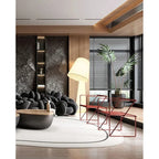 Nordic Wabi Sabi Fabric Floor Lamp for Minimalist Living Spaces