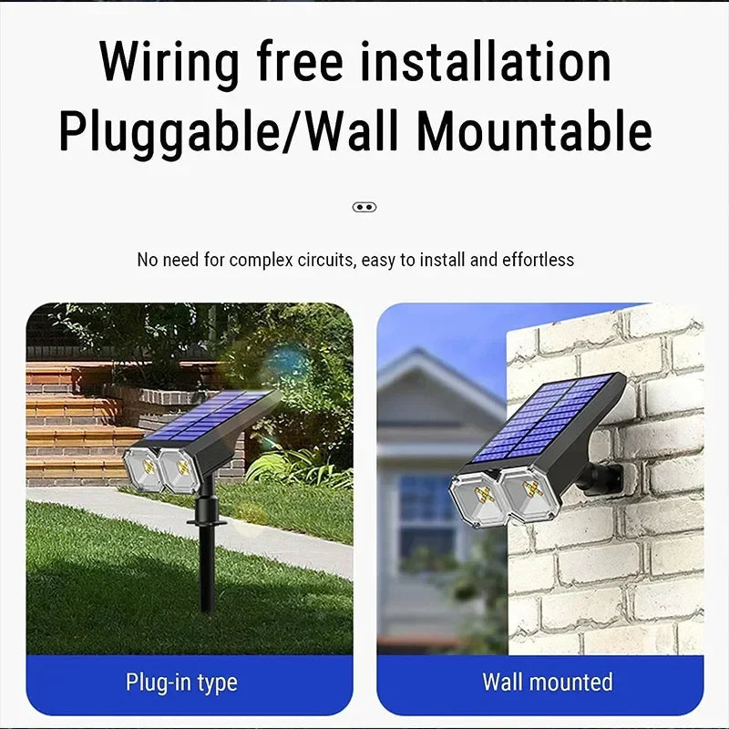 Solar Color Changing LED Outdoor Spot Light - Waterproof Multicolor Landscape Spotlight