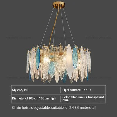 Glass Chandelier Light for Living Room, Bedroom, Dining: Luxury Art Designer Lighting