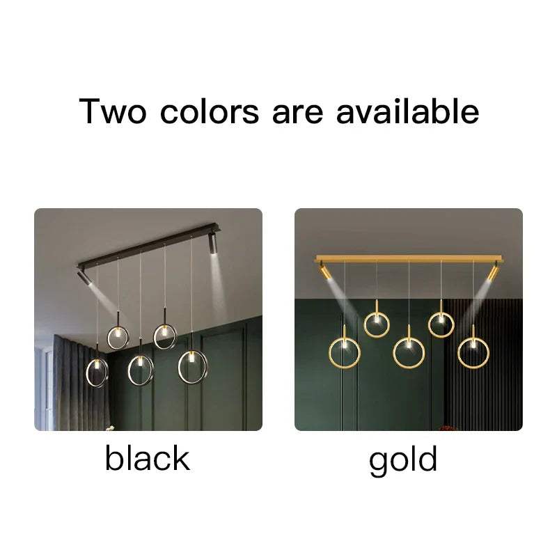 LED Dining Chandelier: Modern Pendant Light for Home Decor & Bar Counter