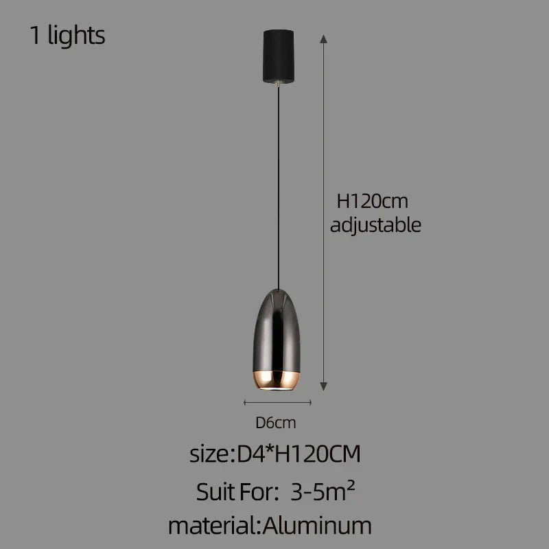 Modern LED Mini Chandelier for Penthouse Villa Kitchen Living Room & Staircase