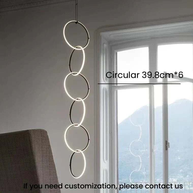 Minimalistic Pendant Light - Designer Ring Lamp for Office, Living Room, Bedroom