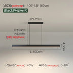 Nordic Modern Dining Chandelier LED Strip Lamps for Home, Office, and Restaurant Lighting