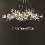 Gold Crystal Chandelier: Modern LED Luxury Lighting for Living Room Villa