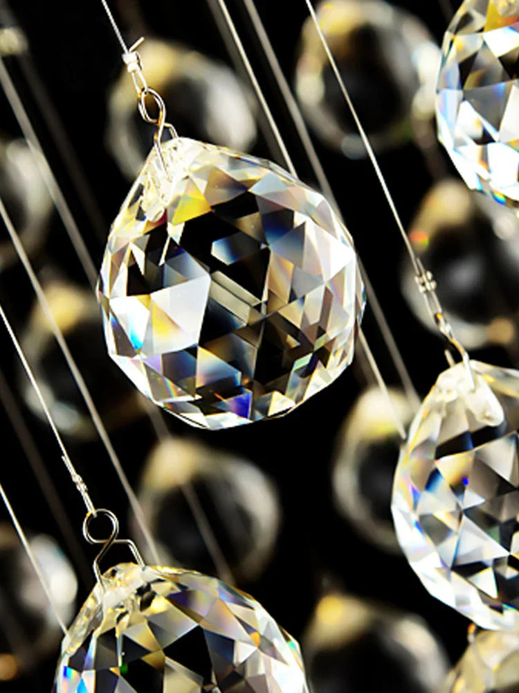 Crystal Chandelier: Modern Luxury LED Ceiling Lamp for Living Room and Bedroom