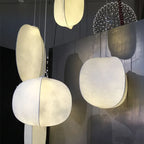 Mori Pendant Lamps: Nordic Japanese Style Silk Lighting for Kitchen Island Living Room