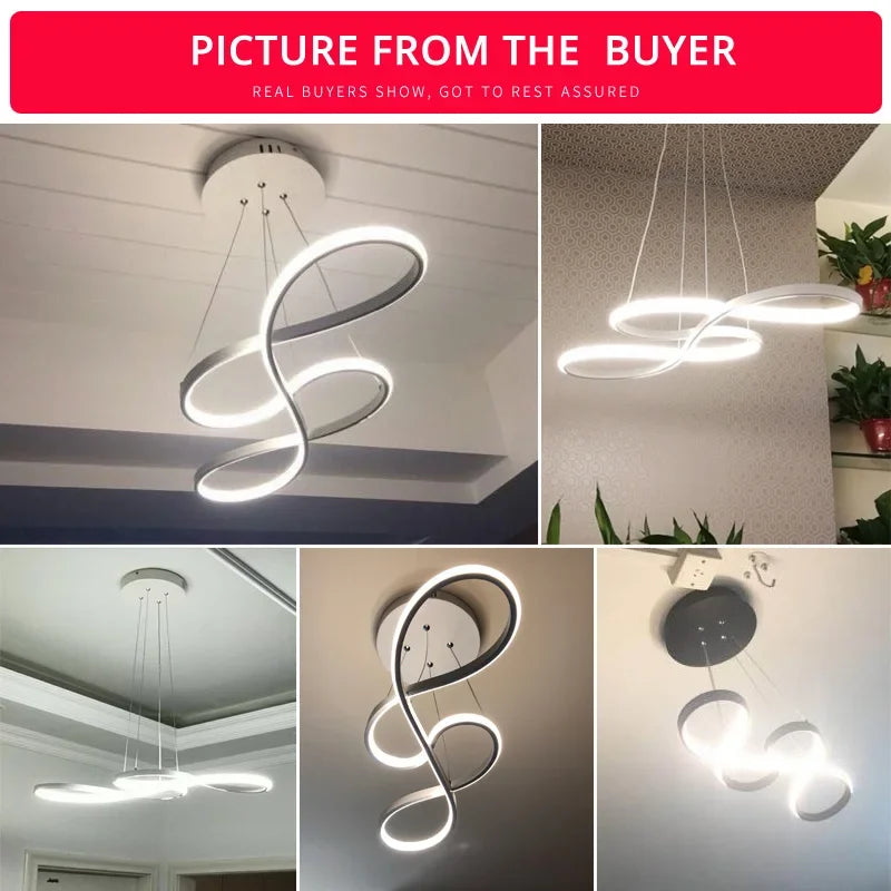 Nordic LED Chandelier for Dining Room, Living Room, Bedroom, Kitchen, and Bar