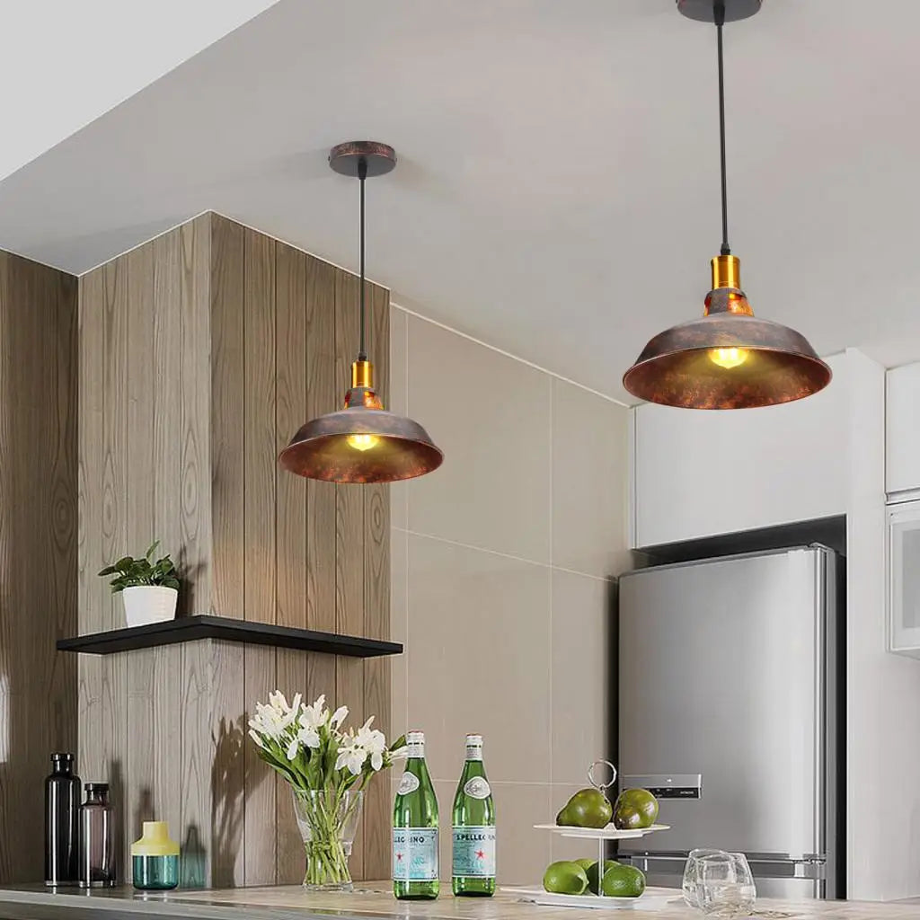 Rustic Metal Chandeliers: Vintage Industrial Pendant Lights for Home, Restaurant, Bar