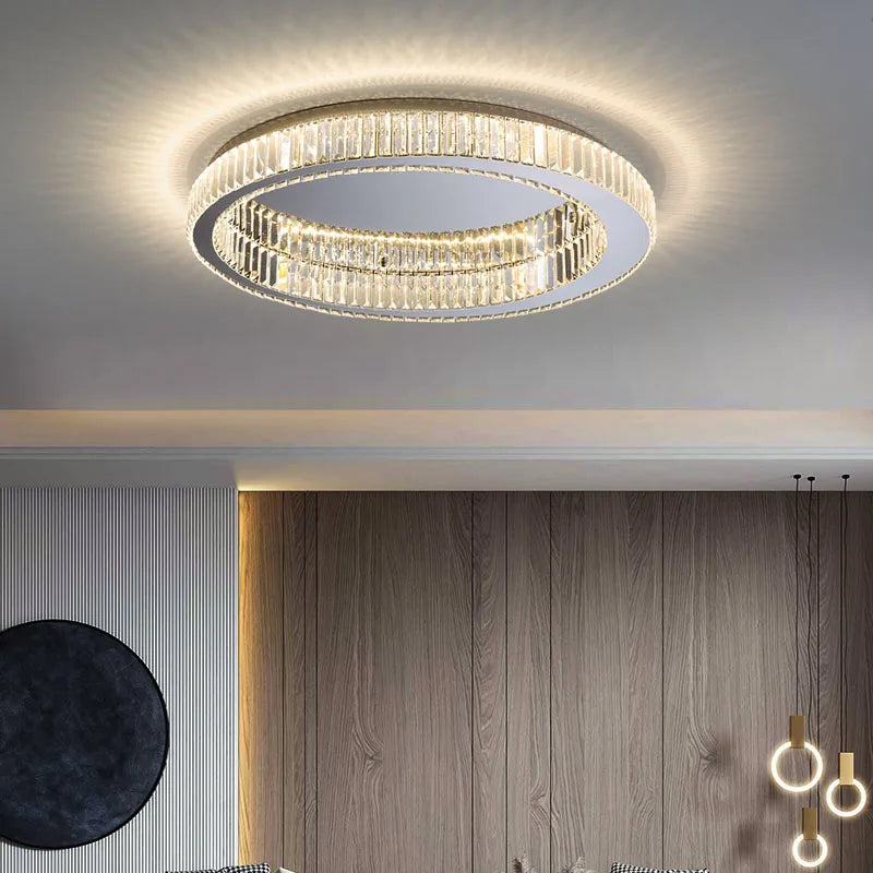 Crystal Round Ceiling Lamp for Modern Minimalist Indoor Lighting décor