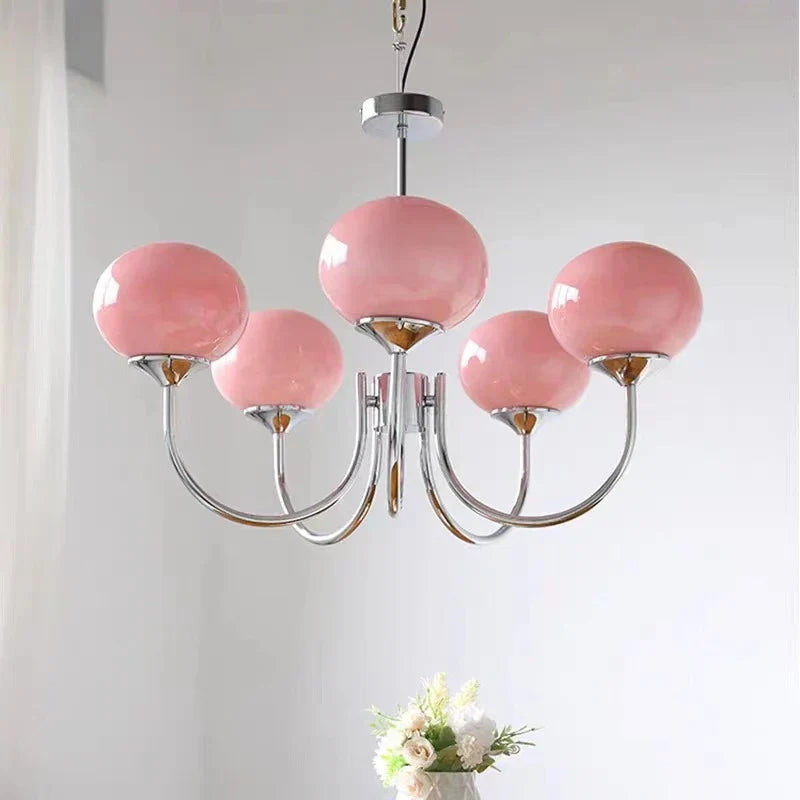 Glass Ball Chandelier: Creative Bauhaus Arts for Girls Bedroom & Home Decor