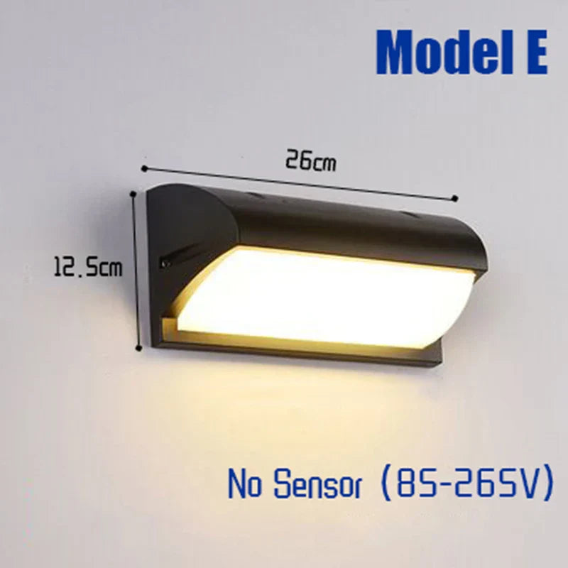 Outdoor Motion Sensor LED Wall Light Waterproof IP65 for Porch Garden Street Lighting