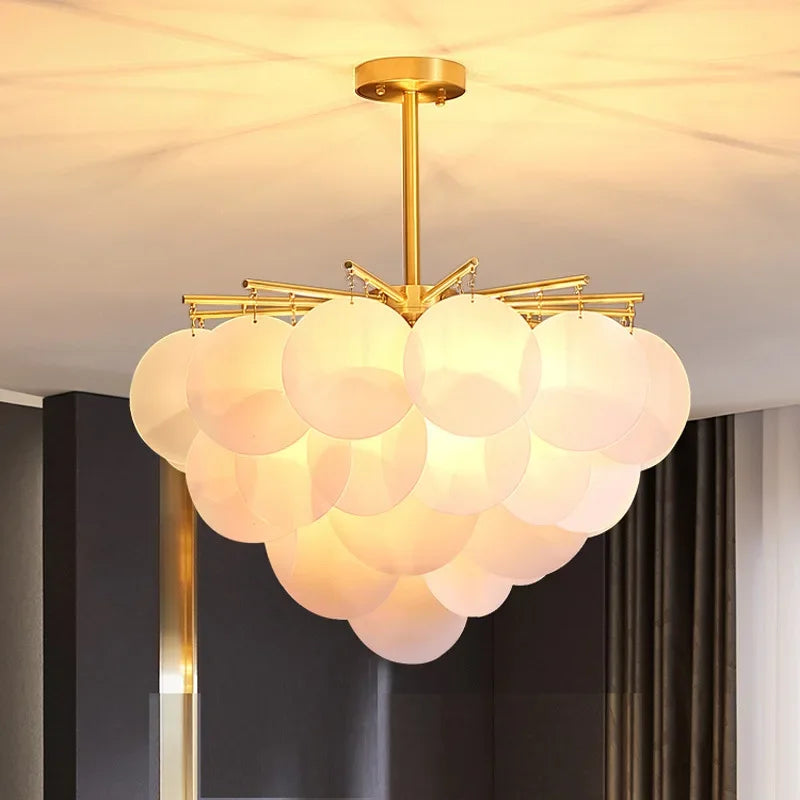 Shell Shape Glass Chandelier Ceiling Lamp - Modern Nordic Style Pendant Light