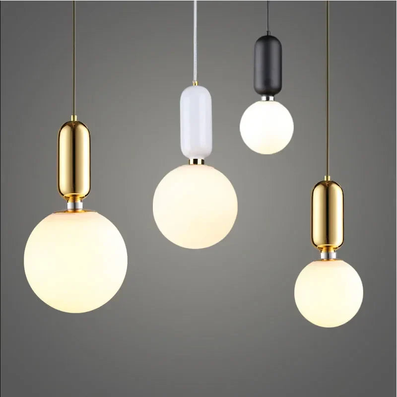Minimalist Glass Pendant Chandelier for Dining and Bedroom Lighting