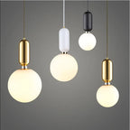 Minimalist Glass Pendant Chandelier for Dining and Bedroom Lighting