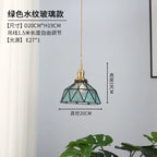 Tiffany Glass Chandelier Pendant Ceiling LED Light for Nordic Bedroom
