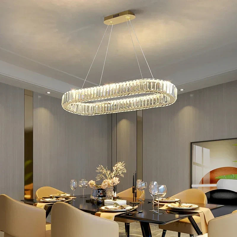 Crystal Pendant Chandelier: Modern Luxury LED Ceiling Light Fixture