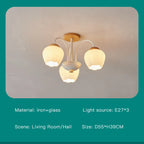 Modern Green White Branch Ceiling Chandelier for Living Room Bedroom Dining Loft