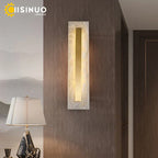 Marble Wall Light: Modern Copper Gold LED Sconce for Bedroom Hotel Corridors