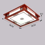 Solid Wood LED Ceiling Lamp, Nordic Modern Design, Hollow Carved, Living Room Bedroom Decor