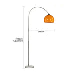 Nordic Orange Arc Floor Lamp with Marble Base - Brand