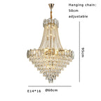 Modern Luxury Crystal Chandelier LED Lighting for Living Room Suspension Luminaire