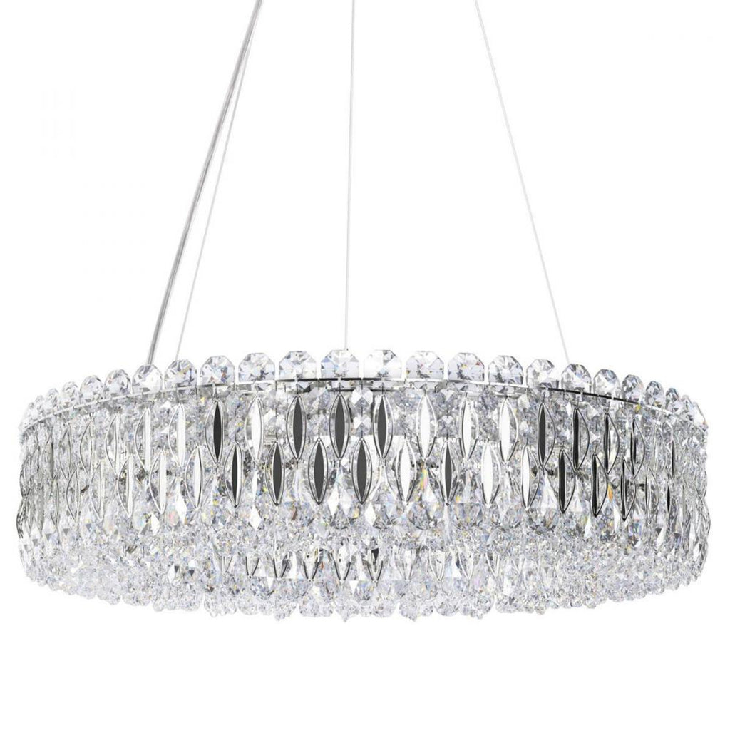 Sarella Pendant, 3-Light, Antique Silver, Clear Swarovski Crystal, 5"W (RS8341N-48S 1HZXH4)