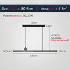 Modern Nordic LED Chandelier for Living Room Dining Study Bar Counter