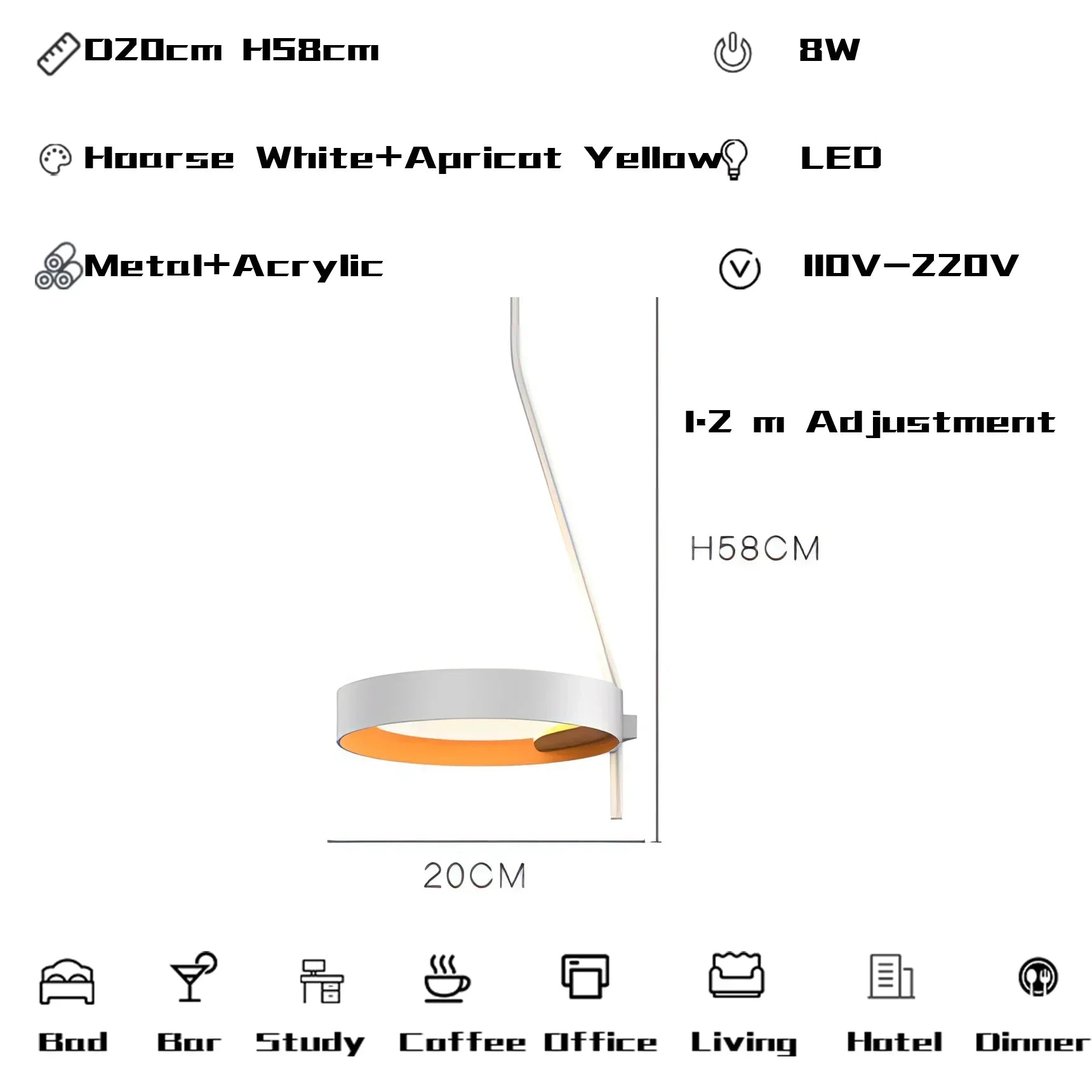 Modern LED Pendant Lamp for Living Room Dining Table Lighting