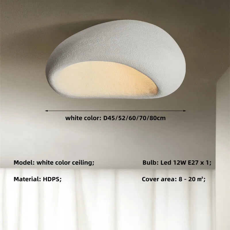 Khmara E27 Ceiling Light: Nordic Wabi Sabi Art for Home Living Room Décor