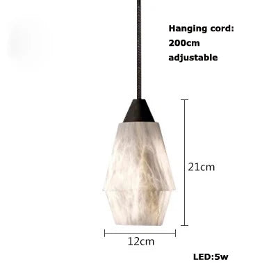 Alabaster Pendant Lights LED Designer Hanging Lamps For Living Room