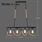 Industrial Rustic Pendant Lights Indoor Lamp for Living Dining Room Home Décor