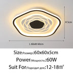 Modern Pentagonal LED Ceiling Chandelier Light for Living Room Bedroom Lighting