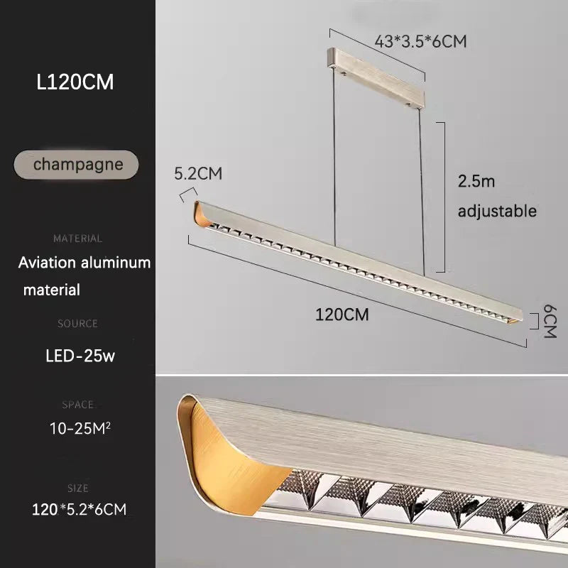 Modern Luxury Lens LED Pendant Light for Long Bar Restaurants & Hotels