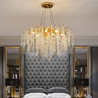 Gold Crystal Grapes Chandelier for Dining Living Room Bedroom