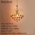 Crystal Water Drop Ceiling Chandelier for Home Decor and Lighting